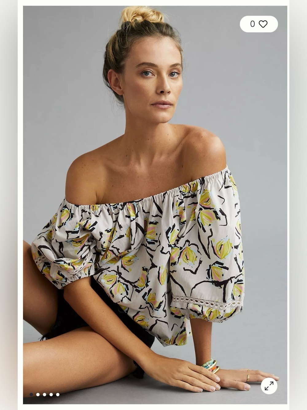 Velvet by Graham and Spencer Off-The -Shoulder Top , size Large